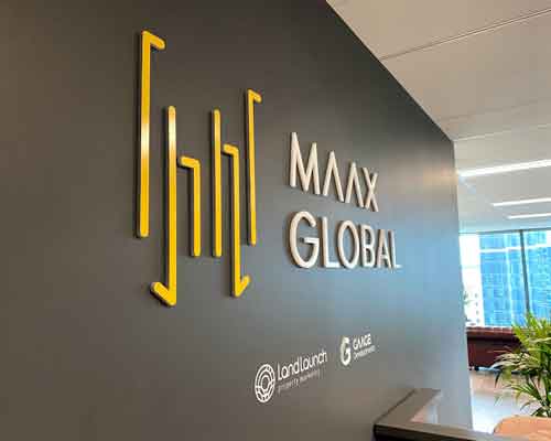 logo on wall